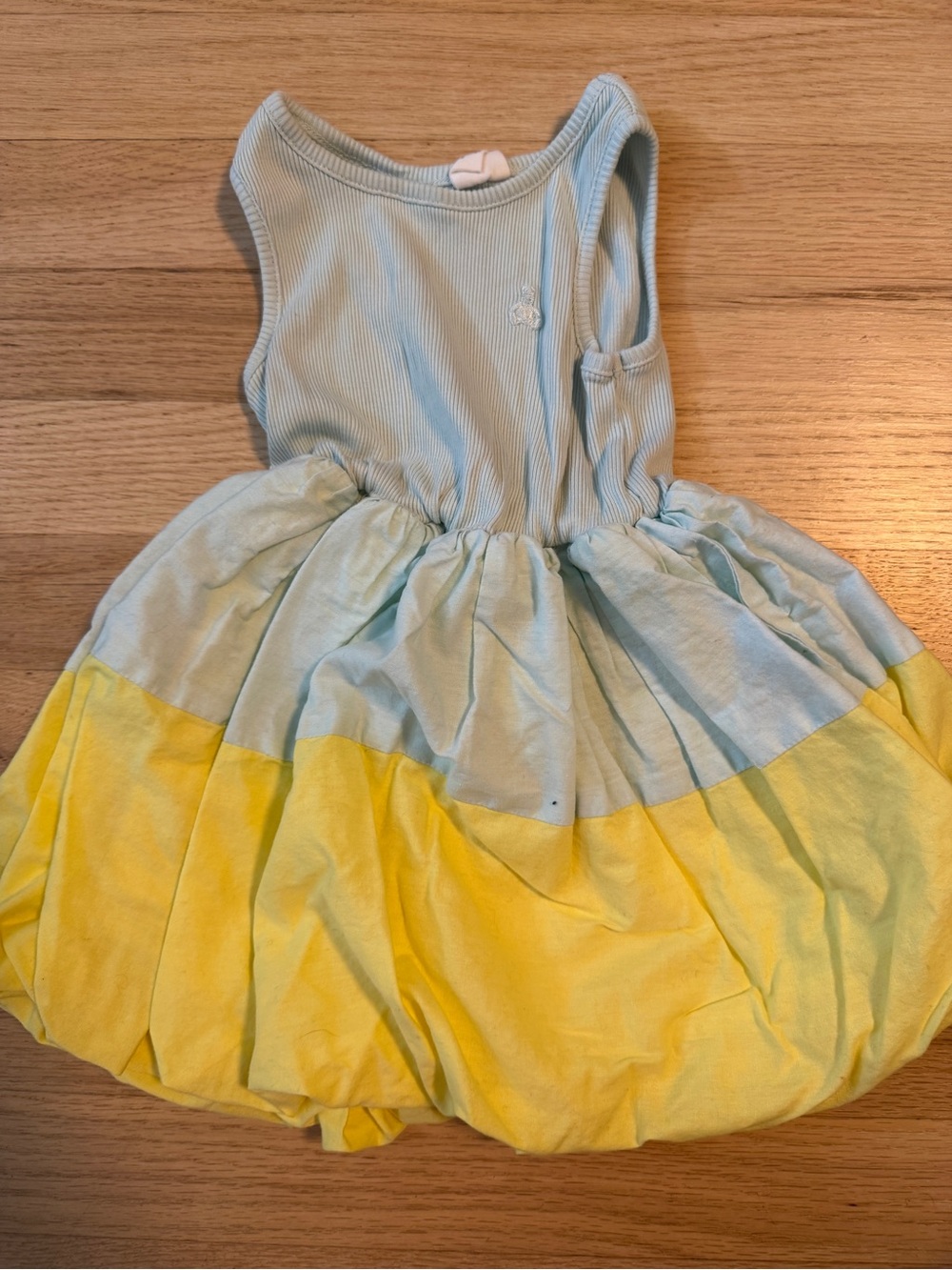 GAP Girls Light Blue and Yellow Bubble Dress